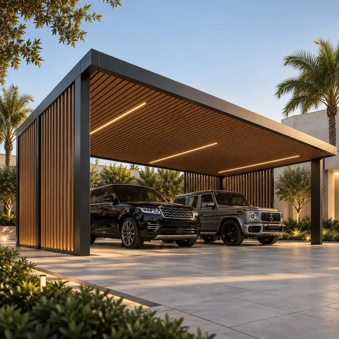 Slatted car shade