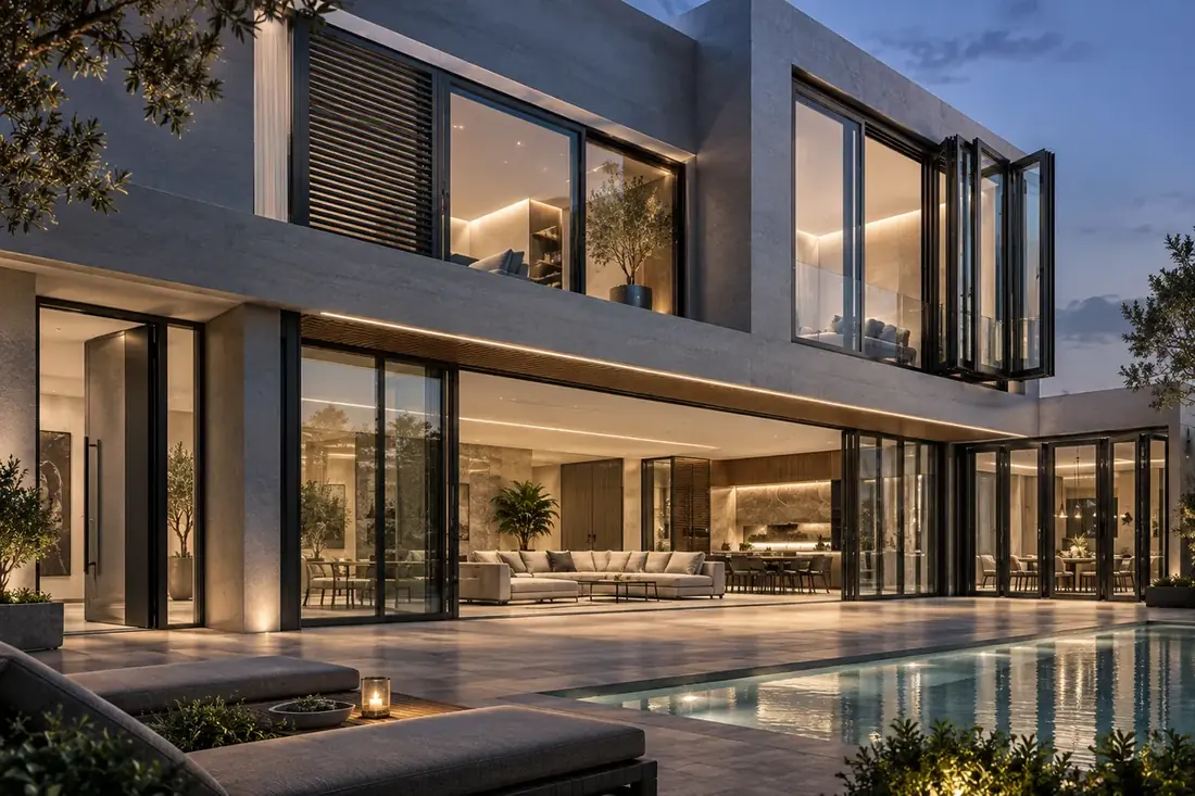 Large sliding and folding glazing systems