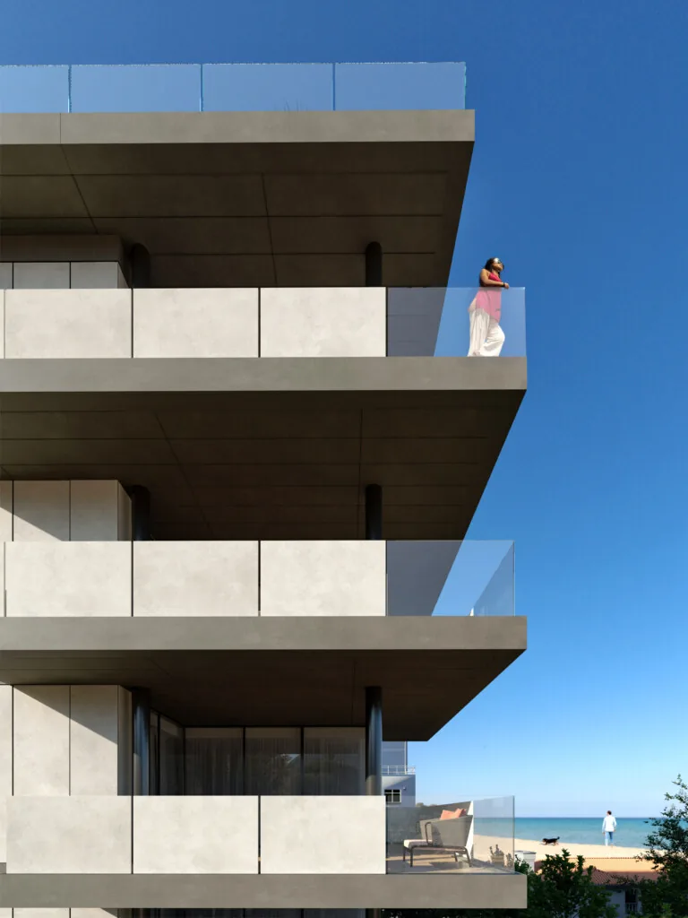 Laminam large-format ceramic slabs on a residential façade